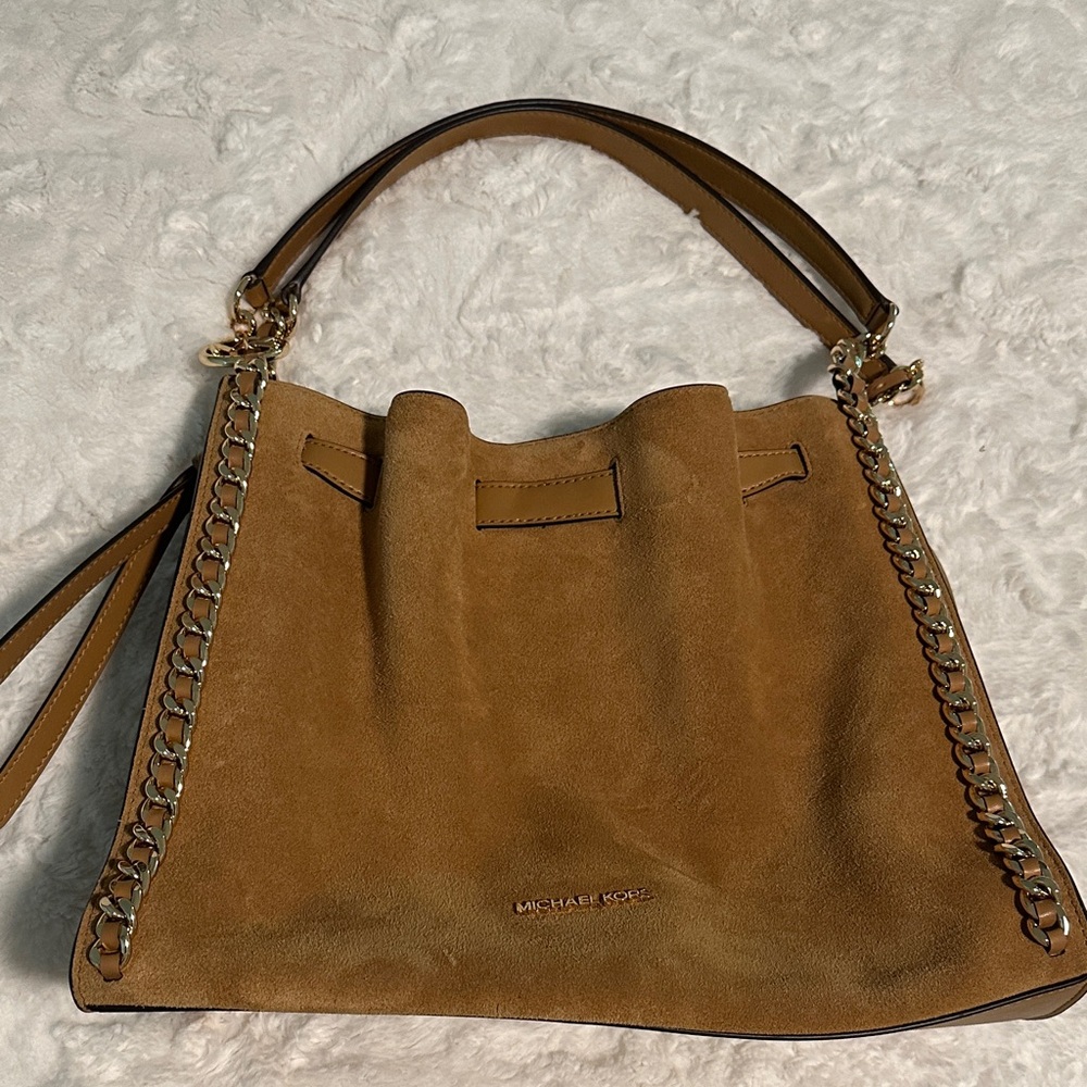 Michael Kors Mina Suede Chain Tote Bag with tags